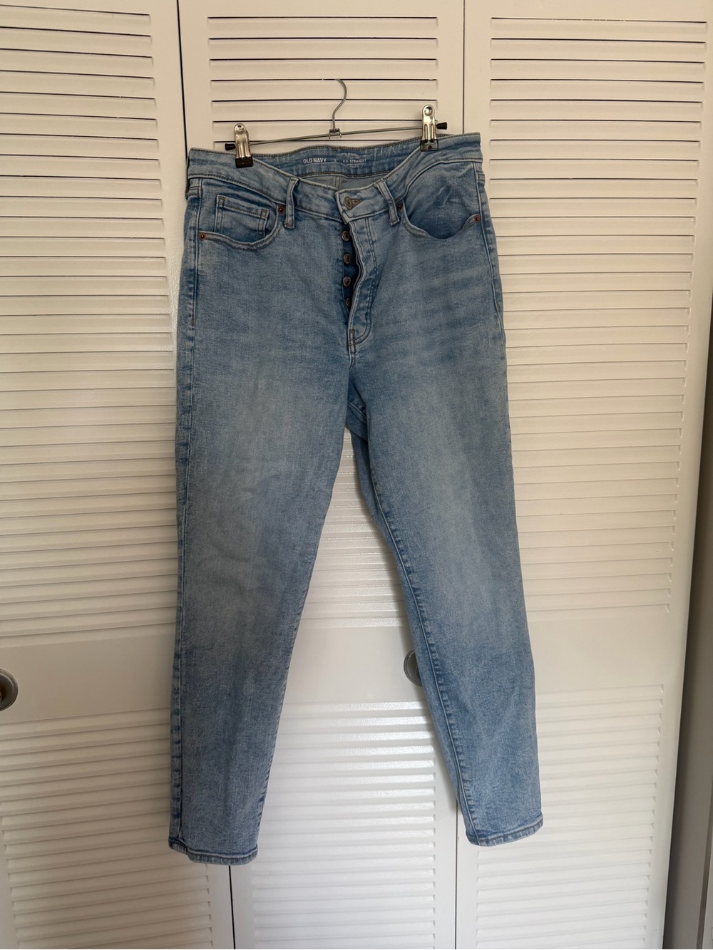 Old Navy Light Blue High-Rise Button-Fly Jeans